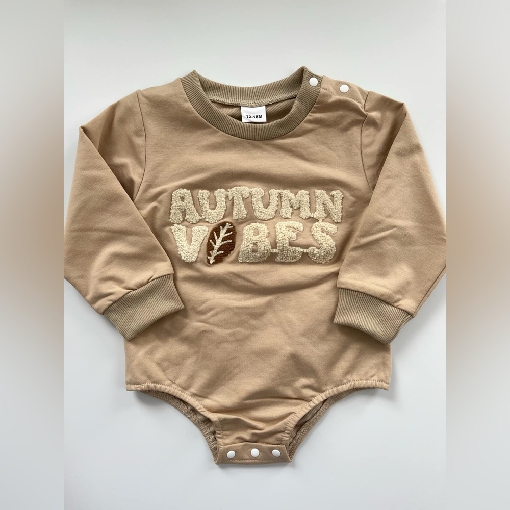 Autumn Vibes Tan Kids One Piece